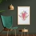 thumbnail image 2 of Romantic Wall Art with Frame, Love Lettering Heart and Tulip Lily Flower Bouquets Anniversary Doodle Composition, Printed Fabric Poster for Bathroom Living Room, 23" x 35", Multicolor, by Ambesonne, 2 of 2