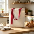 thumbnail image 4 of Canvas Tote Bag for Daily Errands, Blank Polycotton Reusable Shopping Tote for Heat Transfer Customization, Lightweight Foldable Shoulder Bag for Grocery, Books, and Casual Outings, 4 of 6