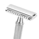 thumbnail image 3 of Shaving Razor Double Edge Manual Barber Shop Safety Shaver Kit for Men Sliver (without Blade), 3 of 5