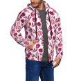 thumbnail image 2 of Naloa Tulips Flowers Men’s Hoodies, Zip up Hoodie, Sweatshirts,Hoodies for Men Sizes S-3XL-XX-Large, 2 of 5