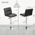 thumbnail image 4 of FDW Bar Stool with Swivel & Adjustable Height, Black, Set of 2, 4 of 8