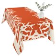 thumbnail image 2 of Coastal Coral Table Cloth Waterproof Tablecloths, Orange White Ocean Marine Nautical Beach Tablecloth Dining Table Cover for Kitchen Party Tabletop Outdoor, Rectangle Tablecloth 60x120 Inch, 2 of 9