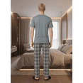 thumbnail image 3 of Pijama Hombre 2 Piezas Unitalla, Playera Suave con Bolsillo y Pantalón a Cuadros, Comodidad Total para Descanso, 3 of 5