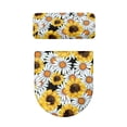 thumbnail image 2 of HELLHERO 2 Pieces Toilet Lid Dust Cover Set Elastic Edge Elastic Fabric, Fits All Toilet Shapes, Indoor Home Daisy, 2 of 8