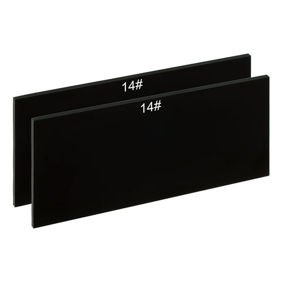 Uxcell Welding Len Shade 14 Glass 4-1/4"x 3.5" Hardened Glass Black Darkening Filter Plates Covers 2Pcs