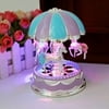 Fairy Horse Carousel Music Box Toy LED Light Clockwork Kids Toys Xmas Gifts