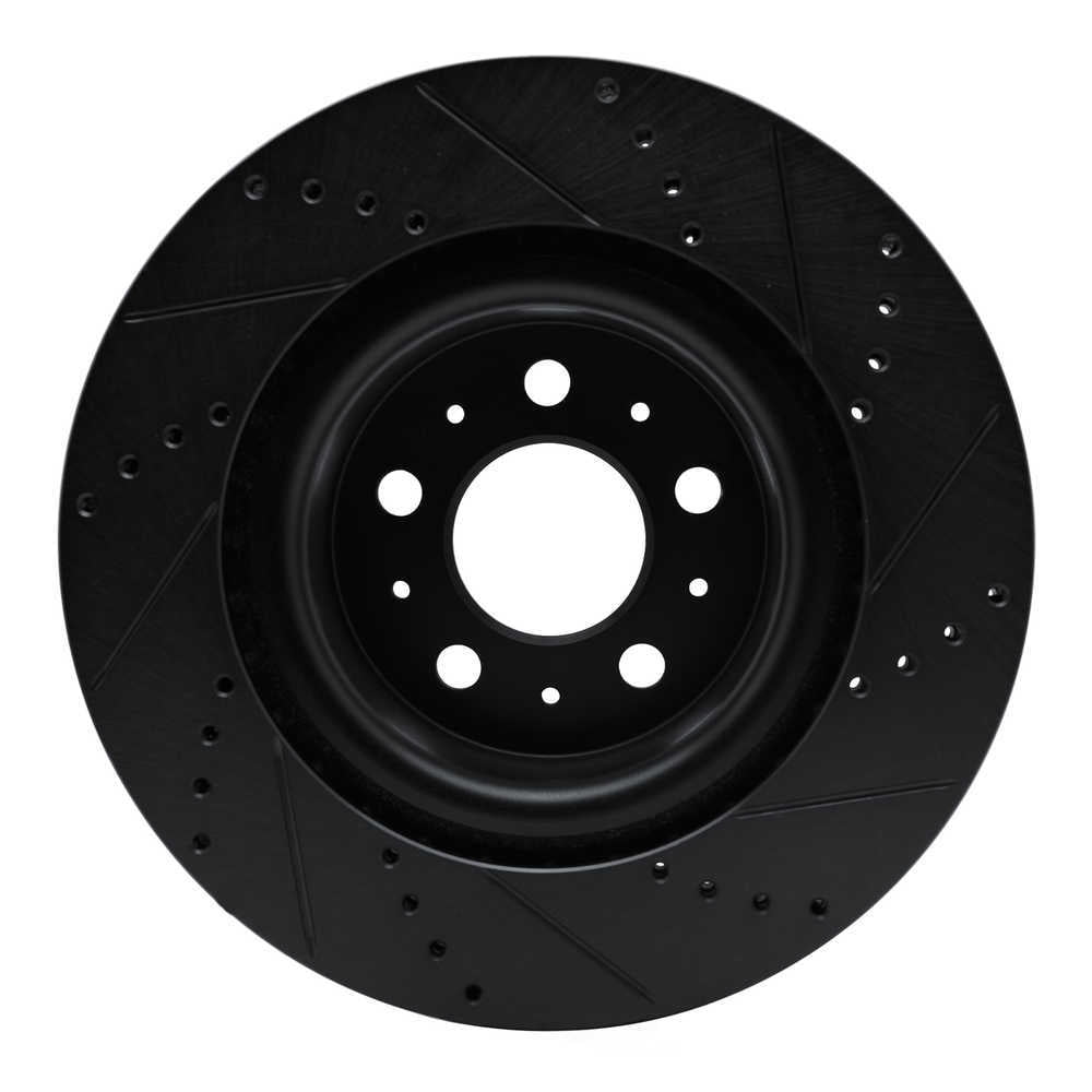 Dynamic Friction Company 633-26002L DFC Brake Rotor - Drilled And Slotted - Black