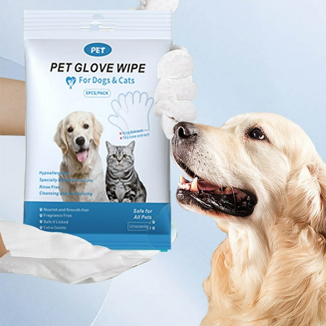 Pet Disposable Gloves For Bathing Cleaning Wipes Dry Cleaning Licking And Caring For Cats And Dogs