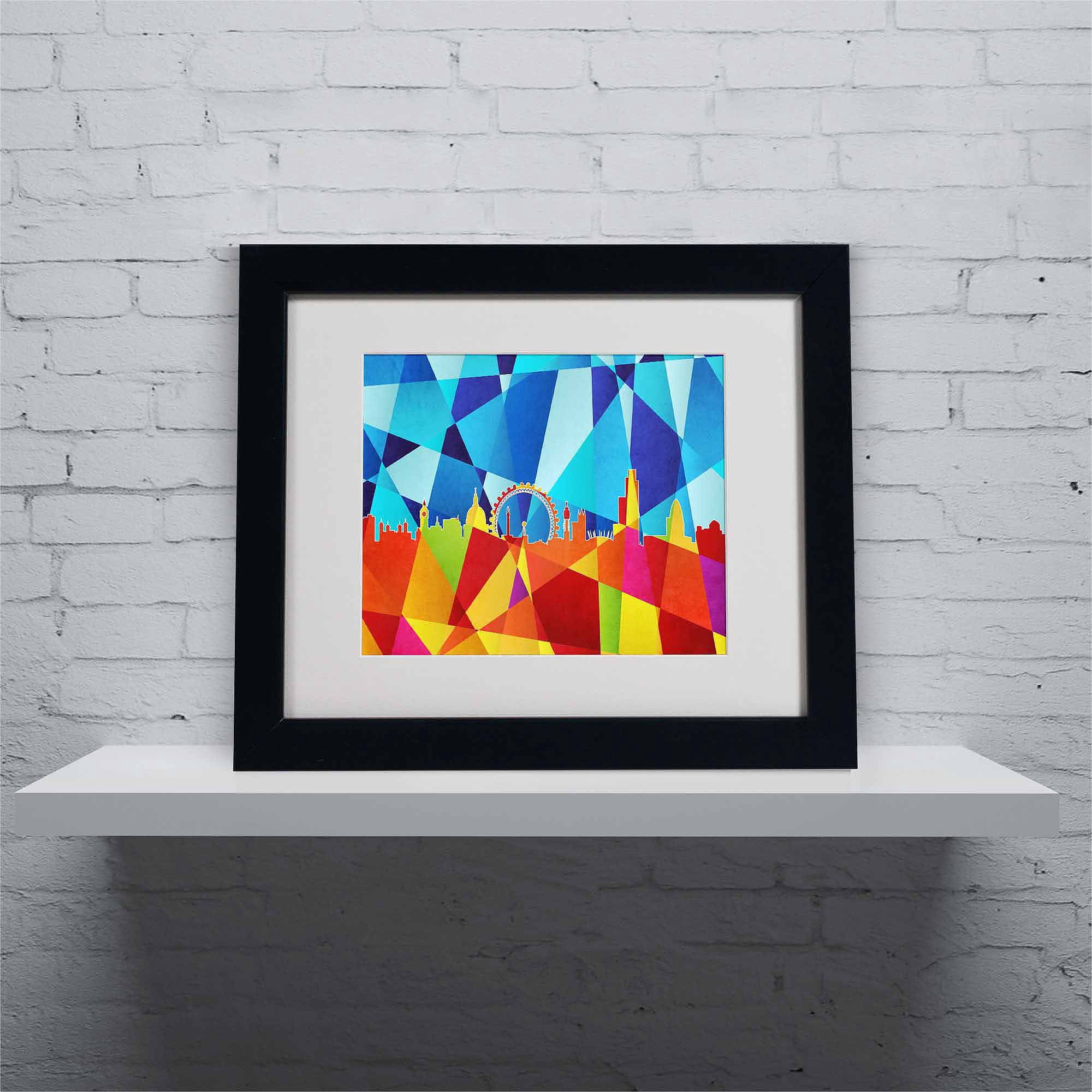 Trademark Fine Art "London England Skyline VIII" Canvas Art by Michael Tompsett, Black Frame