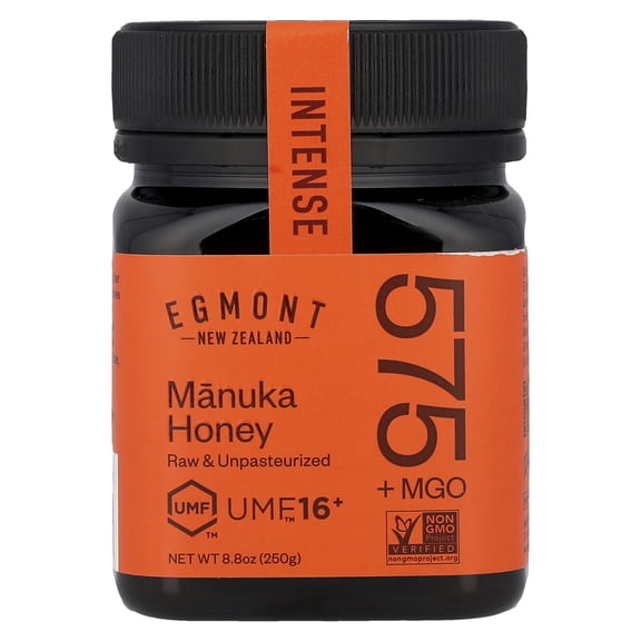 Egmont Honey Manuka Honey, Raw & Unpasteurized, UMF™ 16 , MGO 575 , 8.8 oz (250 g)