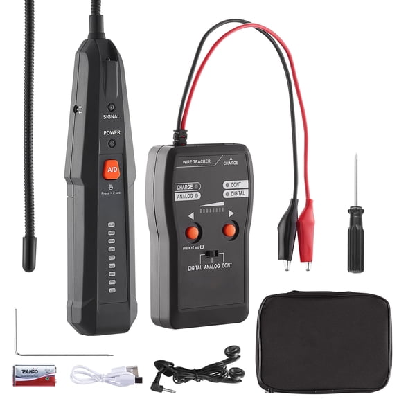 KFFKFF Subterranean Wire Locator with 6.5 FT Detection Depth, Includes Earphones, 3280 FT Range, Perfect for Finding Buried Pet Fences and Sprinkler Valves