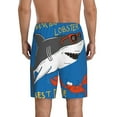 thumbnail image 3 of Bixox Men's Shark With Sunglasses and Lobste printed lightweight casual shorts, soft sleep shorts with pockets., 3 of 7