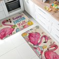 thumbnail image 2 of Happy Easter Y''all Flamingo Kitchen Rugs Set of 2, Easter Eggs Butterfly Kitchen Mats Decor, Spring Lily Flower Floor Door Mat Home Decorations - 17x30 and 17x47 Inch, 2 of 6