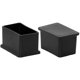 thumbnail image 1 of Pack of 8 Rectangular Non-Marking PVC Chair Leg Caps 30mm x 50mm (1-3/16" X 2"), 1 of 5