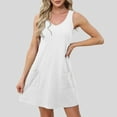 thumbnail image 1 of WILLBEST Vestido De Verano Para Mujer, Moda De Verano, Informal, Suelto, Sin Mangas, Con Escote En V Y Bolsillos, 1 of 3