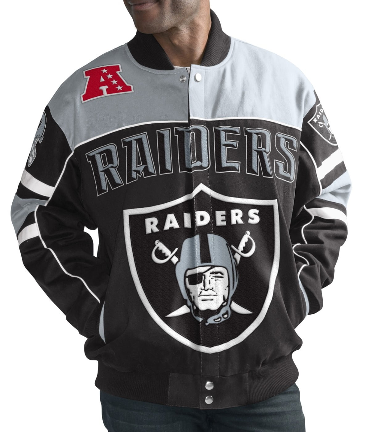 Oakland Raiders Men's NFL G-III "Blitz" Premium Cotton Twill Jacket by G-III Sports