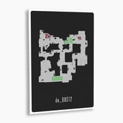 CS:GO de_Dust2 Map Poster; Gaming Wall Art