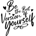 thumbnail image 3 of Pegatinas de pared con frases inspiradoras, calcomanías de pared positivas para la familia, sé la mejor versión de ti mismo, vinilo adhesivo negro para decoración artística., 3 of 7