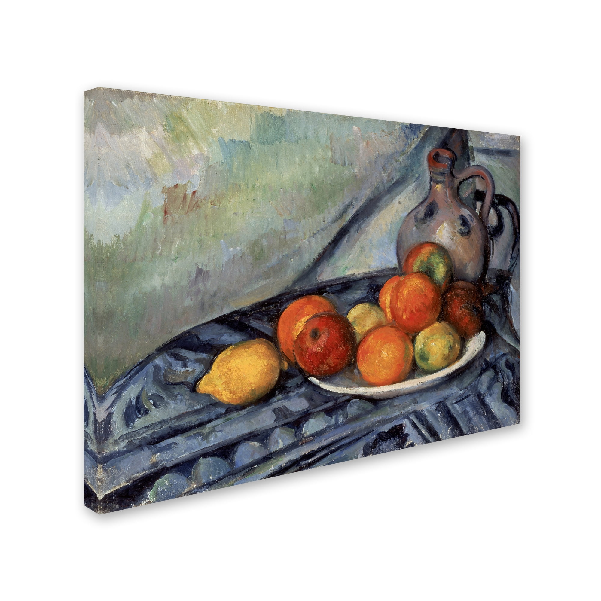 Trademark Fine Art 'Fruit And A Jug On A Table' Canvas Art by Cezanne