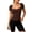 Coffee, variant on TEAJOPSUU Womens Summer Tops Sweetheart Neck Short Sleeve Activewear T Shirts Form Fitting Shapewear Tees Black