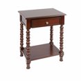 Caroline Turned Leg Wooden Accent Table with Drawer