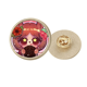 thumbnail image 1 of Broche de oro metálico circular, 1 of 3