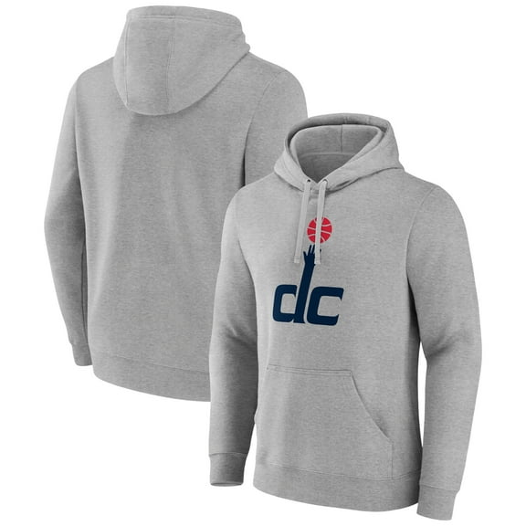 Men's Gray Washington Wizards Alternate Logo Pullover Hoodie