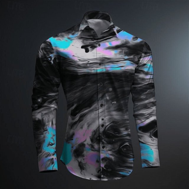 Camisa de manga larga para hombre, informal, para exteriores, estilo hawaiano, deportiva, retro, ligera, suave, cómoda, con gráficos en HD, estilo nuevo 2024