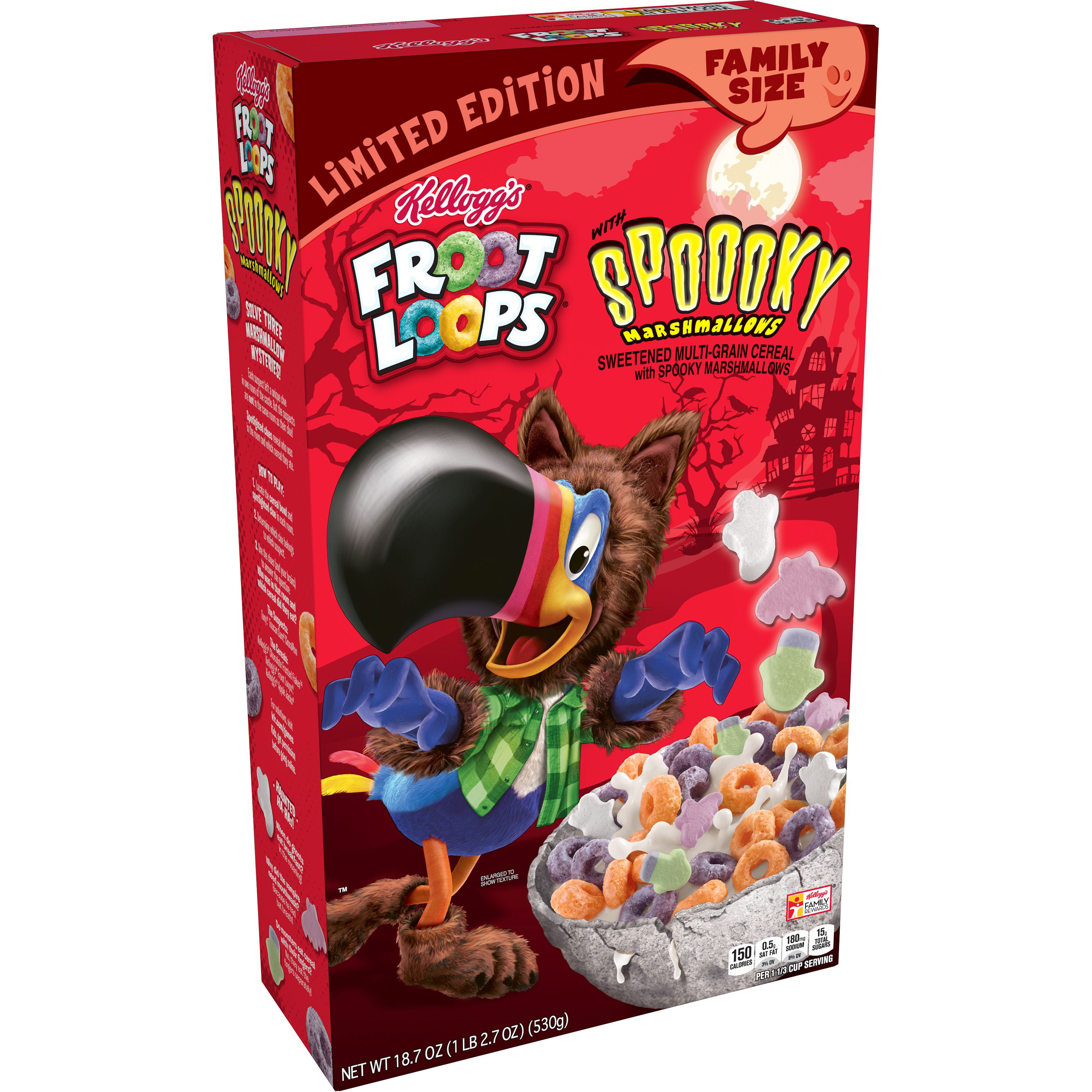 Kellogg's Froot Loops Breakfast Cereal with Marshmallows, Fruit ...