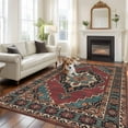 thumbnail image 3 of 8x10 Area Rugs for Living Room, Aztec Southwest Non Slip Area Rugs for Kitchen Bedroom Entryway, Red Brown Boho Chic Abstract Geometric Washable Carpet Runner Rug Floor Mats for Bedroom Home Decor, 3 of 9