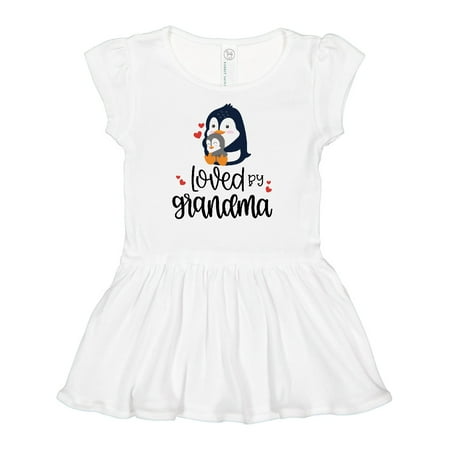 

Inktastic Loved by Grandma - Penguins Gift Baby Girl Dress