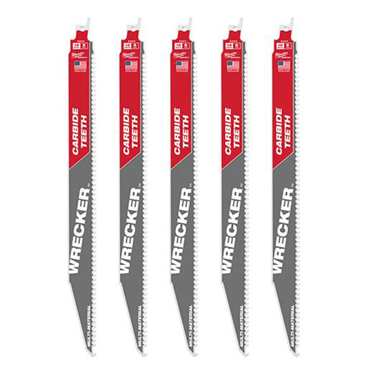 Milwaukee Tool 12" 6 TPI THE WRECKER(TM) with Carbide Teeth SAWZALL(R) Blade 5 PK