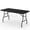 Black, variant on WASUHE 5 Ft Rectangular All-Occasion Folding Event Table, Heavy Duty Plastic Foldable Portable Banquet Table for Indoor/Outdoor Events, White