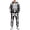 Black, variant on Men's Skeleton Hoodie and Sweatpants Set, Halloween Printed 2 Piece Outfit with Long Sleeve Pullover and Jogger Pants for Fall Parties, Casual Streetwear