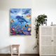 thumbnail image 4 of Cuadros Decorativos Kit de pintura de diamantes 5D DIY Dolphin Square Diamond Mosaic Picture Art Sywqhk Nuevos Originales, 4 of 9
