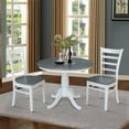 thumbnail image 3 of International Concepts 36" Round Solid Wood Gray Table With 2 Emily Chairs, 3 of 7