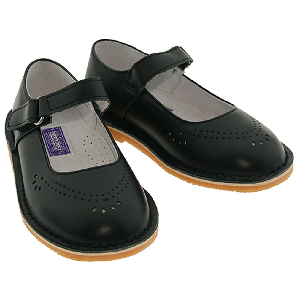 toddler little girl black mary jane eyelet design velcro shoe size 5 girl shoe size 5