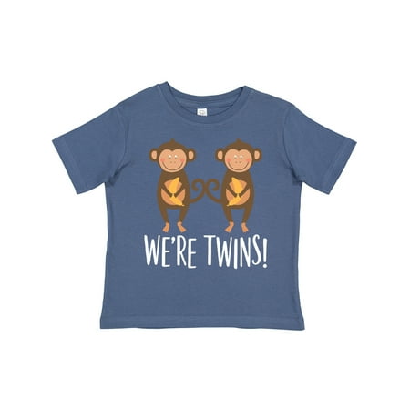 

Inktastic Monkey Twins Boy Girl Gift Idea Gift Toddler Boy or Toddler Girl T-Shirt