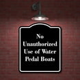 thumbnail image 2 of No Unauthorized Use of Water Pedal Boats BLACK Aluminum Composite Sign 15''x18'', 2 of 9