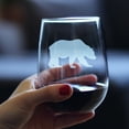 thumbnail image 3 of Bevvee Stemless Wine Glass 17 oz Bear Silhouette Gifts for Outdoorsy Wine Enthusiasts Wine Glasses, 3 of 4