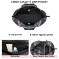 thumbnail image 3 of Black Geometric Striped Pattern Travel Tote Bags for Women Carry On,Large Weekender Bags for Women Travel,Multi Functional Duffle Bag for Work,Shopping,Sports, 3 of 5