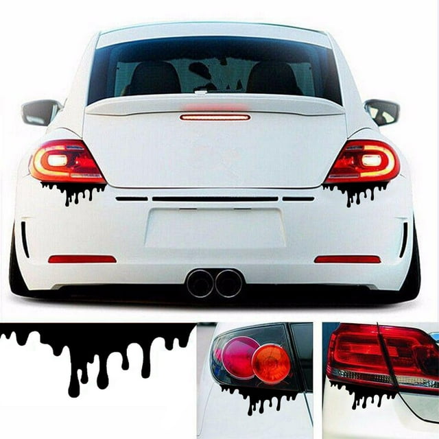 Dvkptbk Autocollant Pare-Chocs Halloween Rouge Tuant la Lampe de Queue, Autocollant de Modification de Phare de Voiture, Autocollant de Chute Couvrant les Rayures, Autres Accessoires Extérieurs
