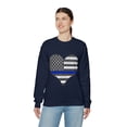 thumbnail image 6 of I Love Police Unisex Crewneck Sweatshirt, 6 of 7