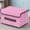Pink#20🌈, variant on Linen Covered Storage Box with Lid | Foldable Non-Woven Organizing Bin | Large 36x25x23cm | Multipurpose Clothing Debris Holder | 2 Pack | Handle Design | Bedroom Living Room Use