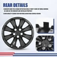 thumbnail image 2 of 16" Set of 4 Hubcaps Wheel Rims Cover for 2009-2019 Toyota Corolla & 2009-2014 Toyota Matrix Compatible with Steel Wheels Snap on Installation(16-inch,Black Lacquer), 2 of 8