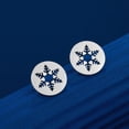 thumbnail image 4 of Simple Snowflake Stud Earrings for Women Men Stainless Steel Tiny Earrings Fashion Party Wedding Jewelry Christmas Gift, 4 of 4