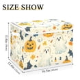 thumbnail image 5 of Yayeee Collapsible Cube Storage Bin with Lid Fabric Closet Decorative Basket with Handles, Halloween Cute Ghosts, 5 of 7