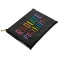 thumbnail image 4 of Ruby + Cash Radiate Positivity Glitter Makeup Bag Flat Cosmetic Pouch with Zipper, Black and Rainbow, 4 of 5