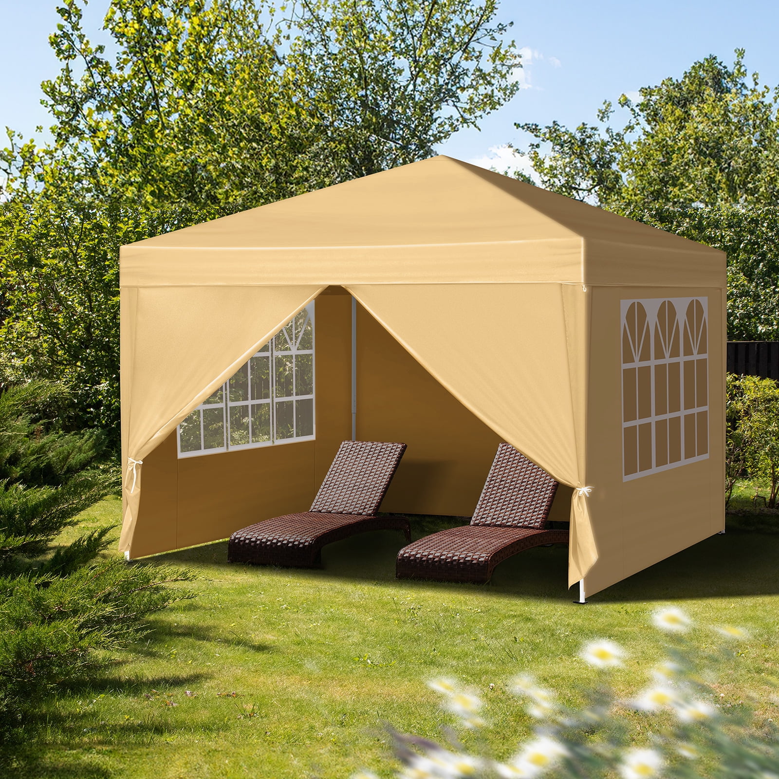 Ktaxon Easy Side Zip Set Instant 10'x10' UV Protection Pop