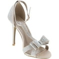thumbnail image 7 of Forever Link Alina-64 Rhinestone Glitter TStrap Bow Detail Formal Heel, 7 of 7